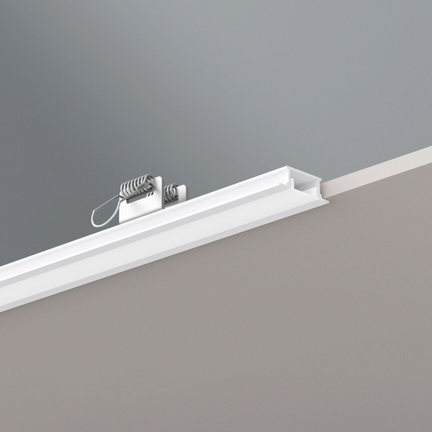 Perfil Linear Embutir Simple Way LED Gesso W15E Interlight