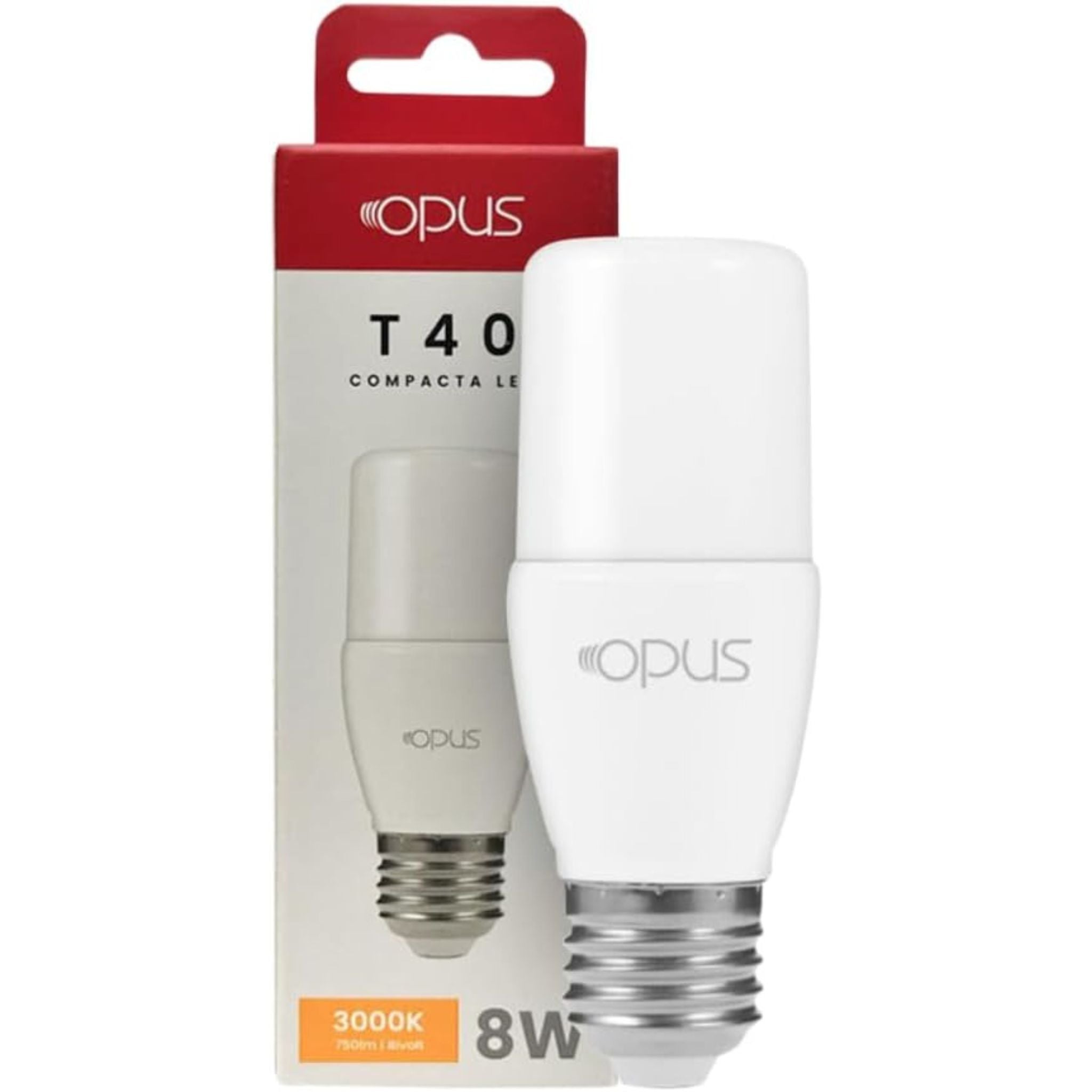 Lâmpada Bulbo T40 Compacta LED 8W E27 - Opus
