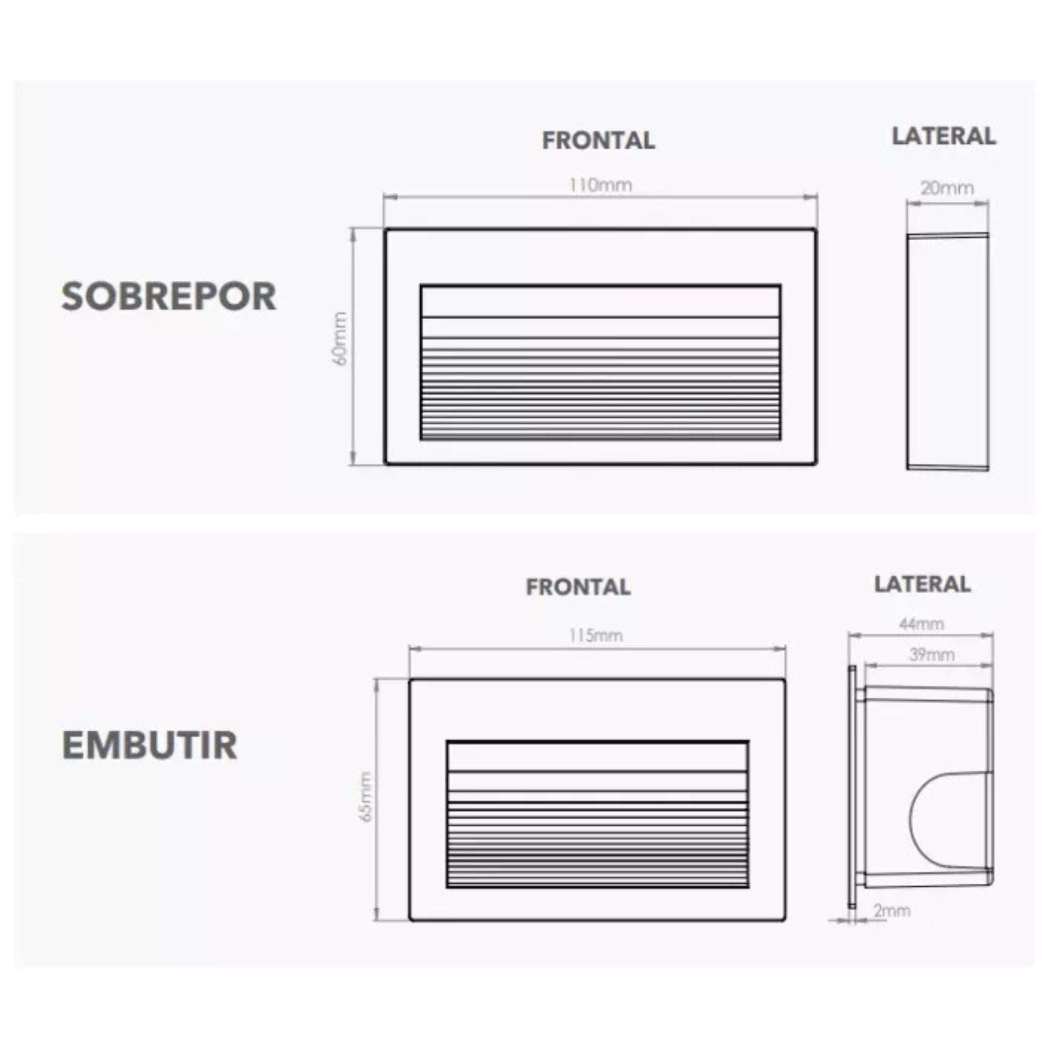Balizador Save Energy Embutir Led 3w Bivolt Branco 3000k