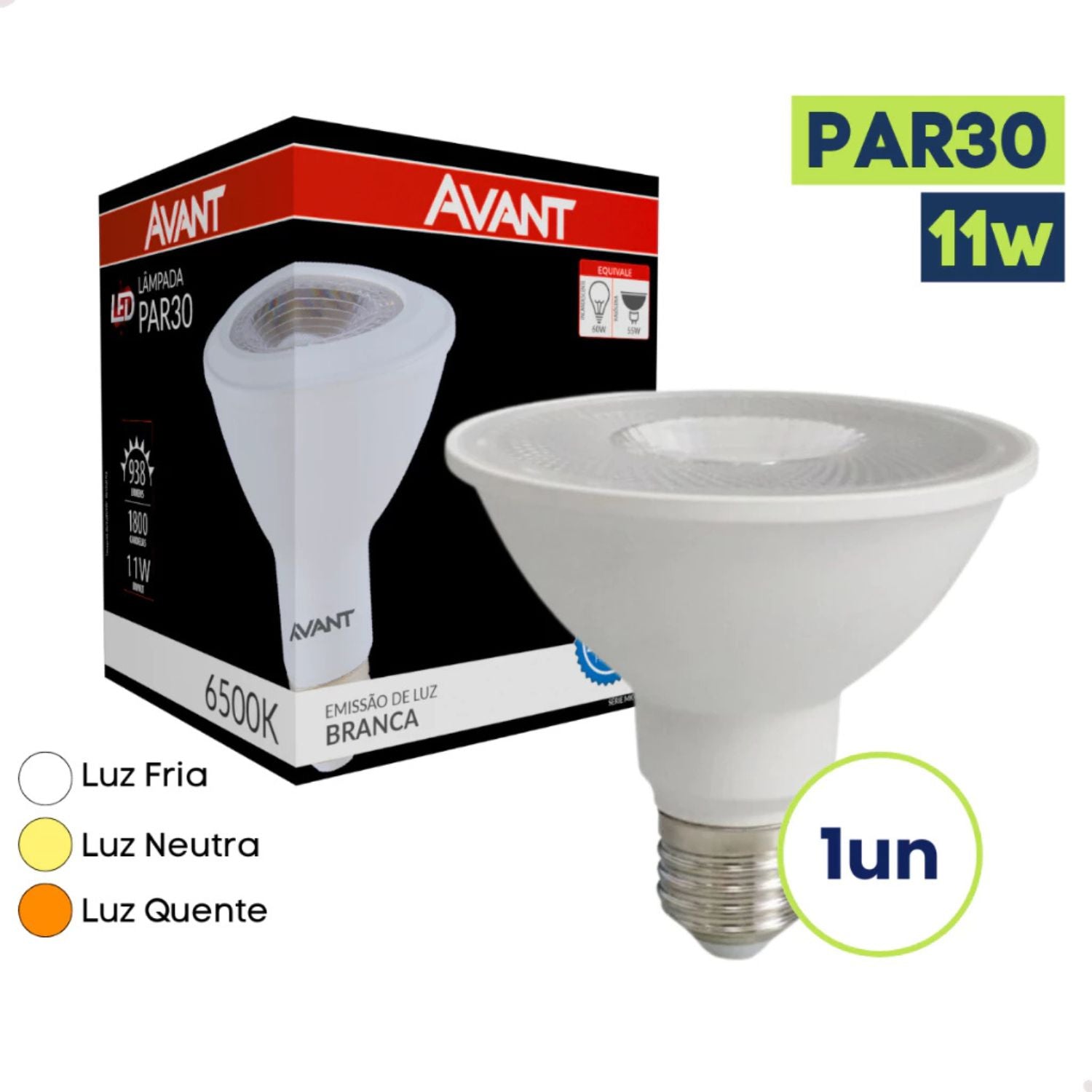 Lâmpada LED PAR 30 11W - Avant