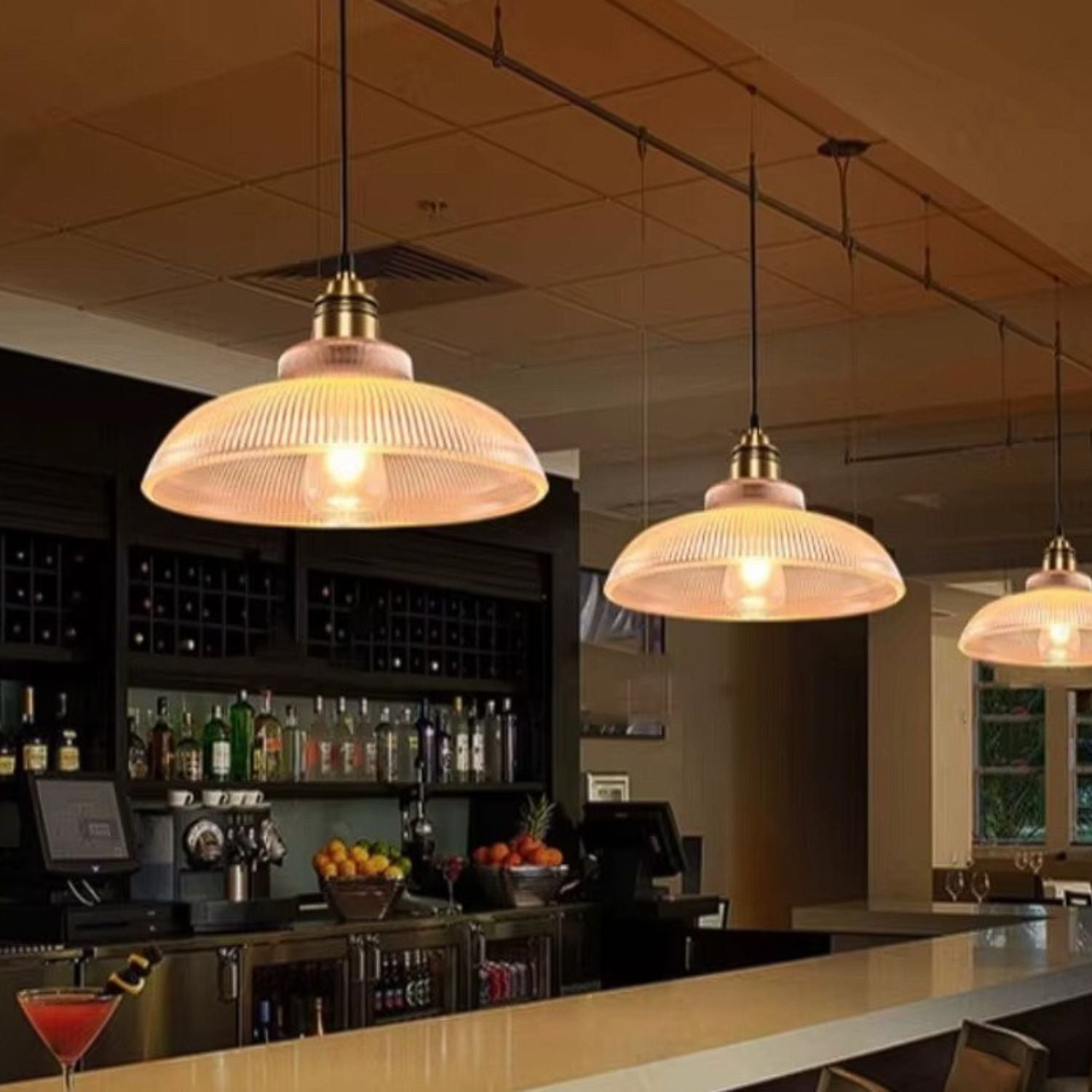 Pendente de Vidro Listrado Classic