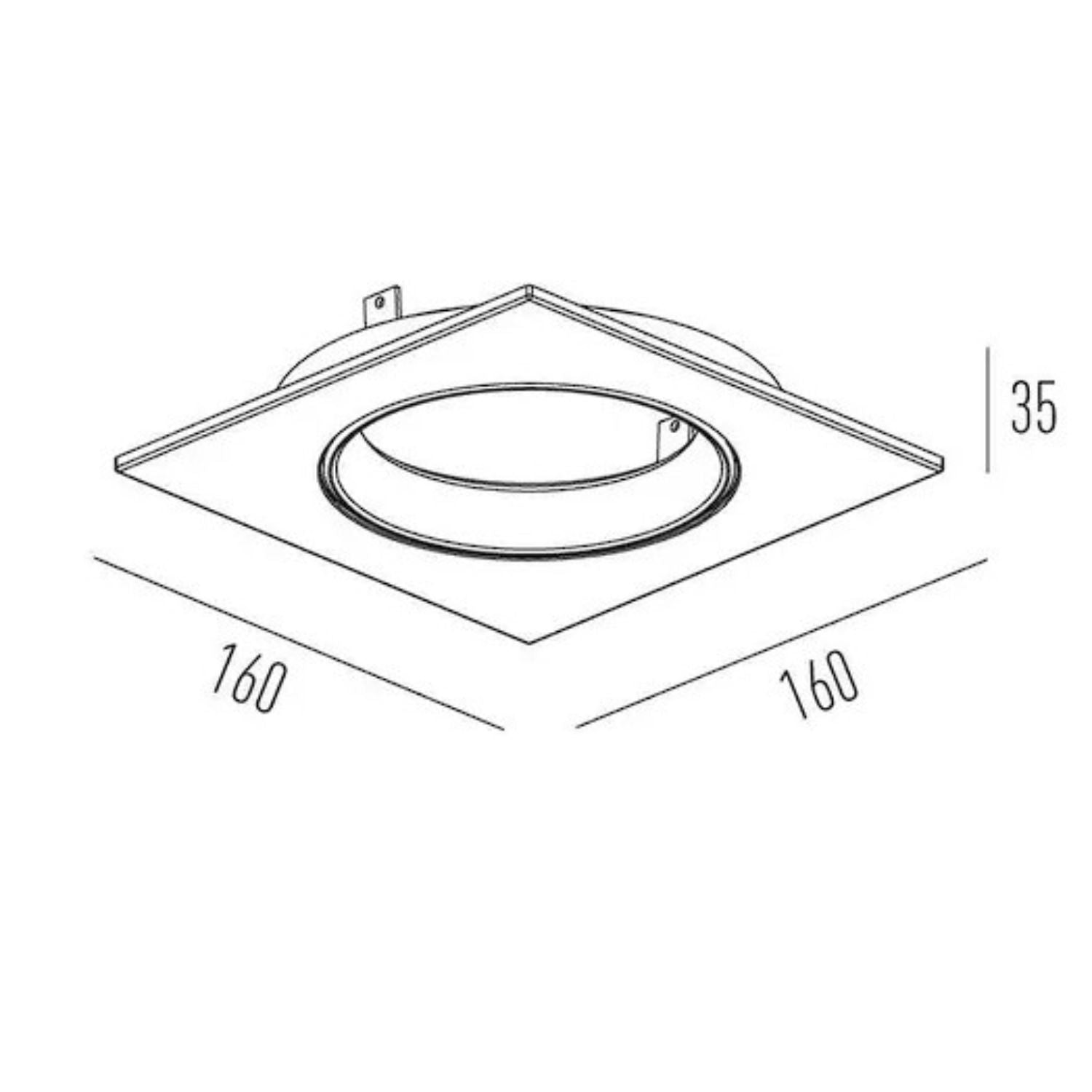 Spot Embutir Orientável Face Plana AR 111 - Interlight 0157