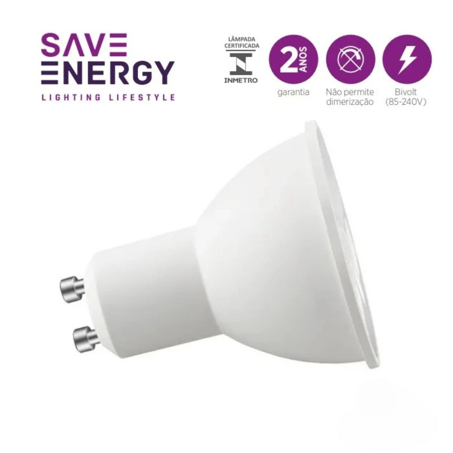 Lâmpada Dicroica LED MR16 4,8W - Save Energy