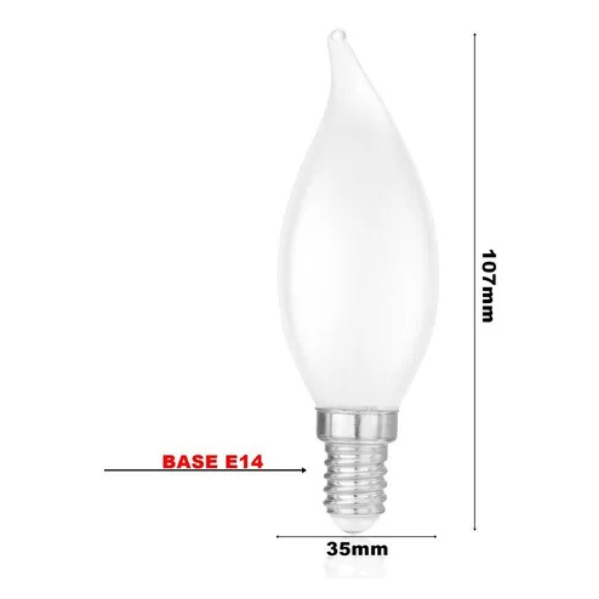 Lâmpada LED Vela Filamento Milky 4W (Eq. 40W) – SaveEnergy