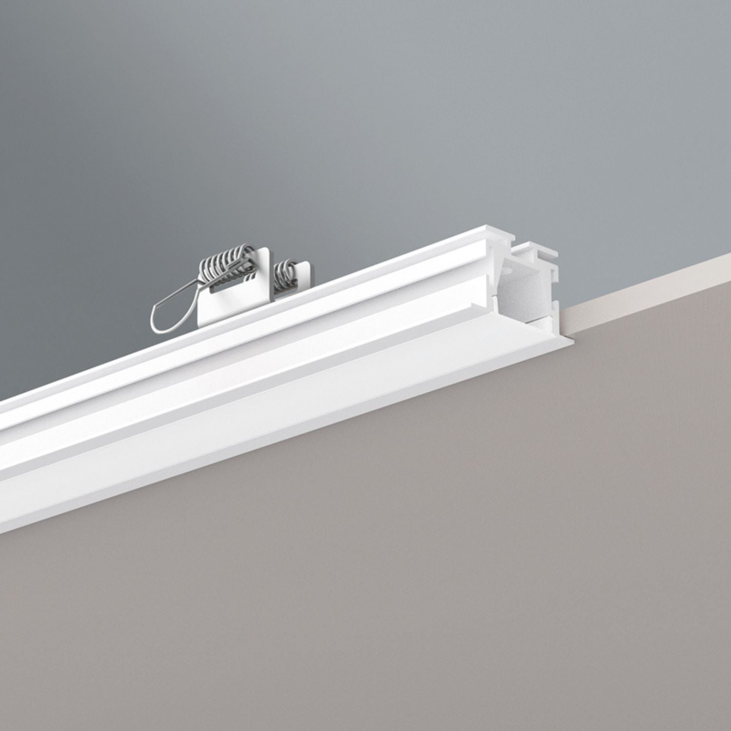 Perfil Linear Embutir Simple Way LED Gesso W25EP Interlight