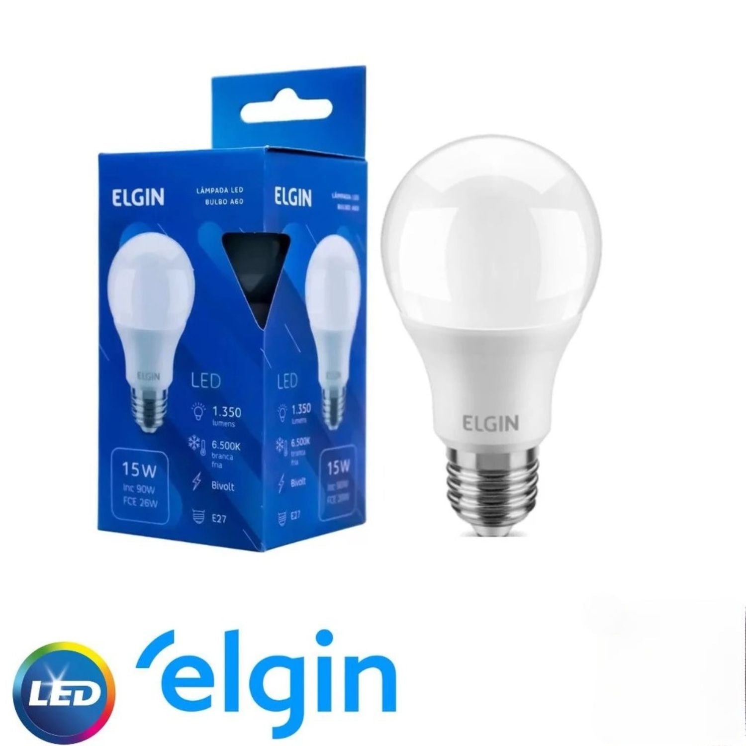 Lâmpada Bulbo LED 15W - Elgin