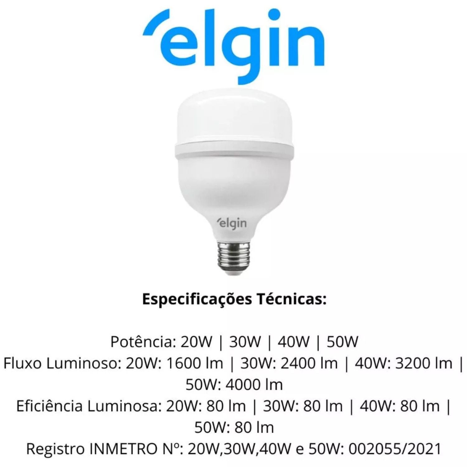 Lâmpada Super Bulbo LED 40W - Elgin