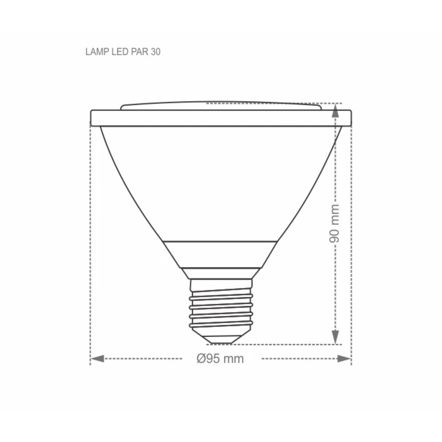 Lâmpada LED PAR 30 11W - Taschibra