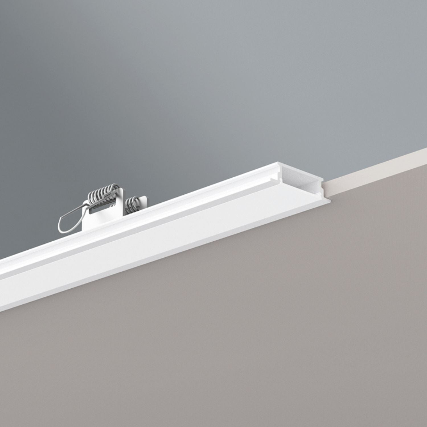 Perfil Linear Embutir Simple Way Gesso W25E Interlight