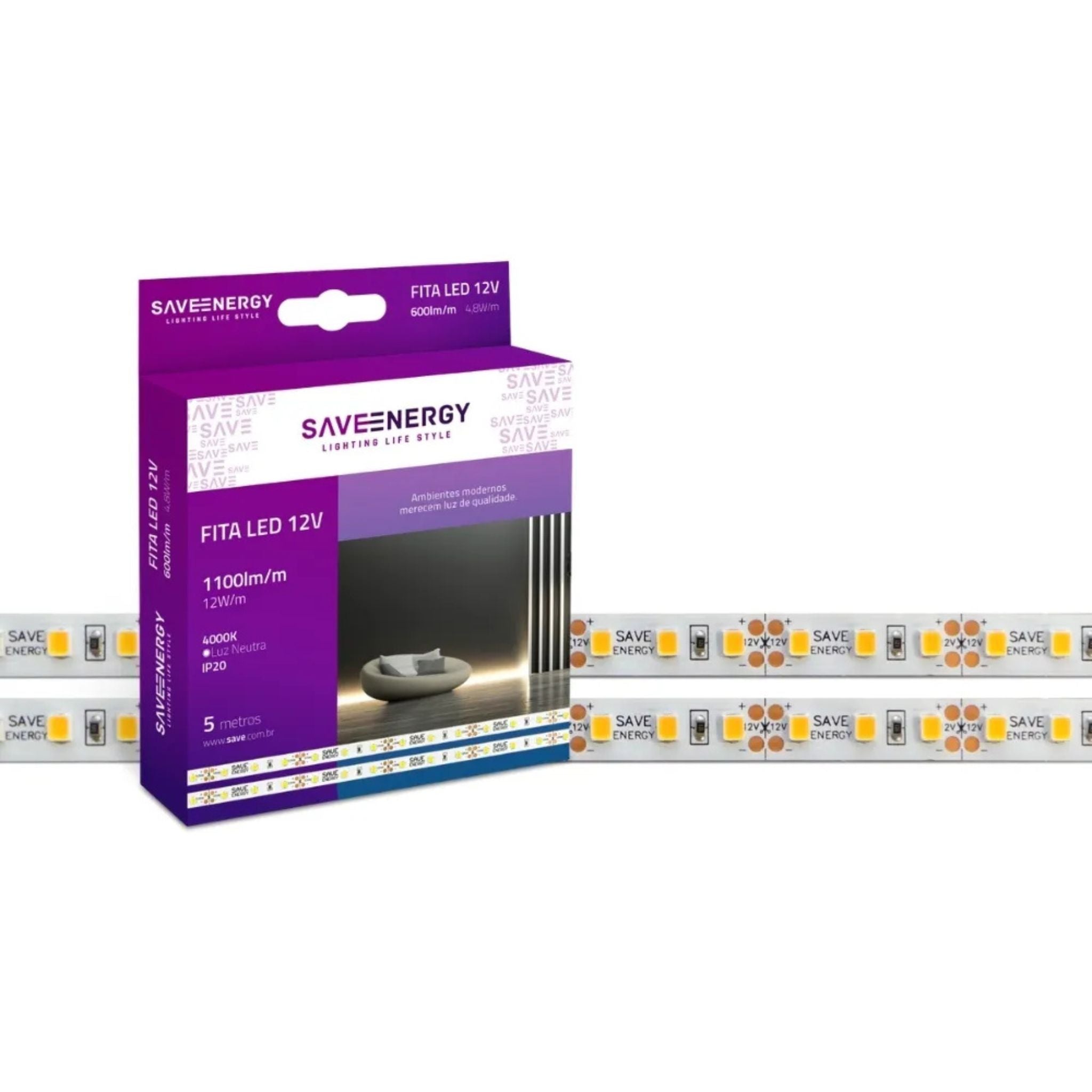 Fita LED 12V 12W/m - SAVEENERGY