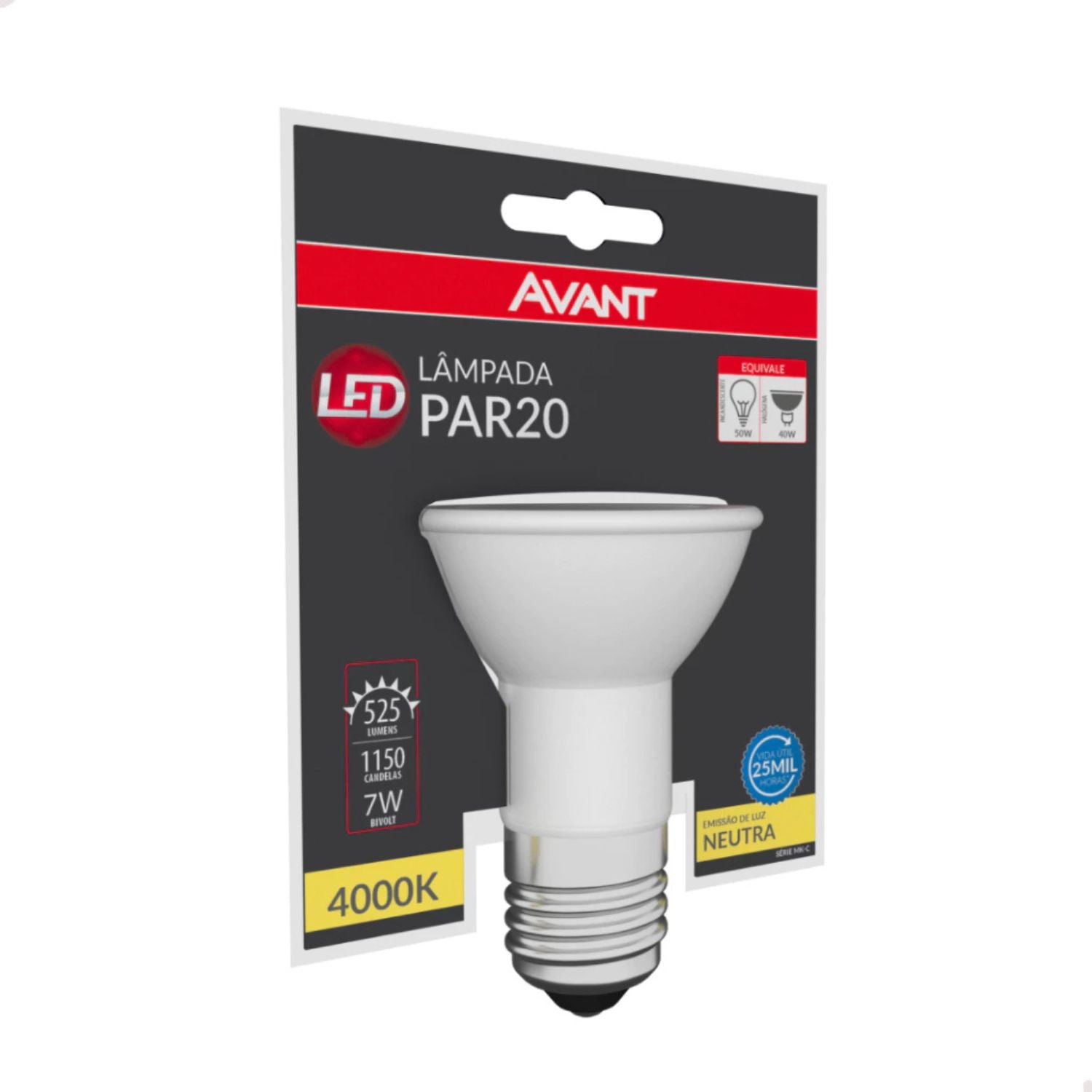 Lâmpada LED PAR20 7W - Avant