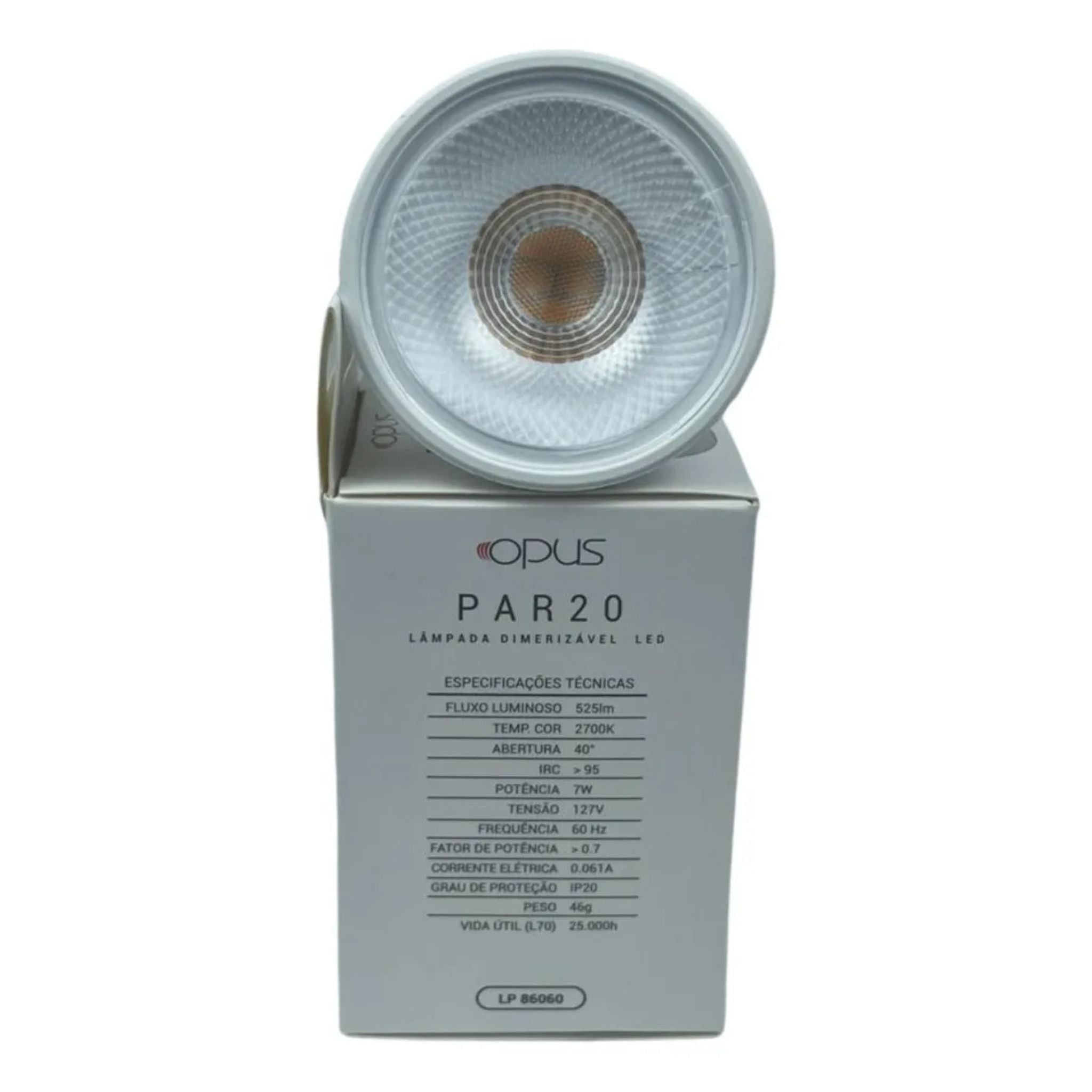 Lâmpada LED PAR20 E27 Direcional Dimerizável – Opus