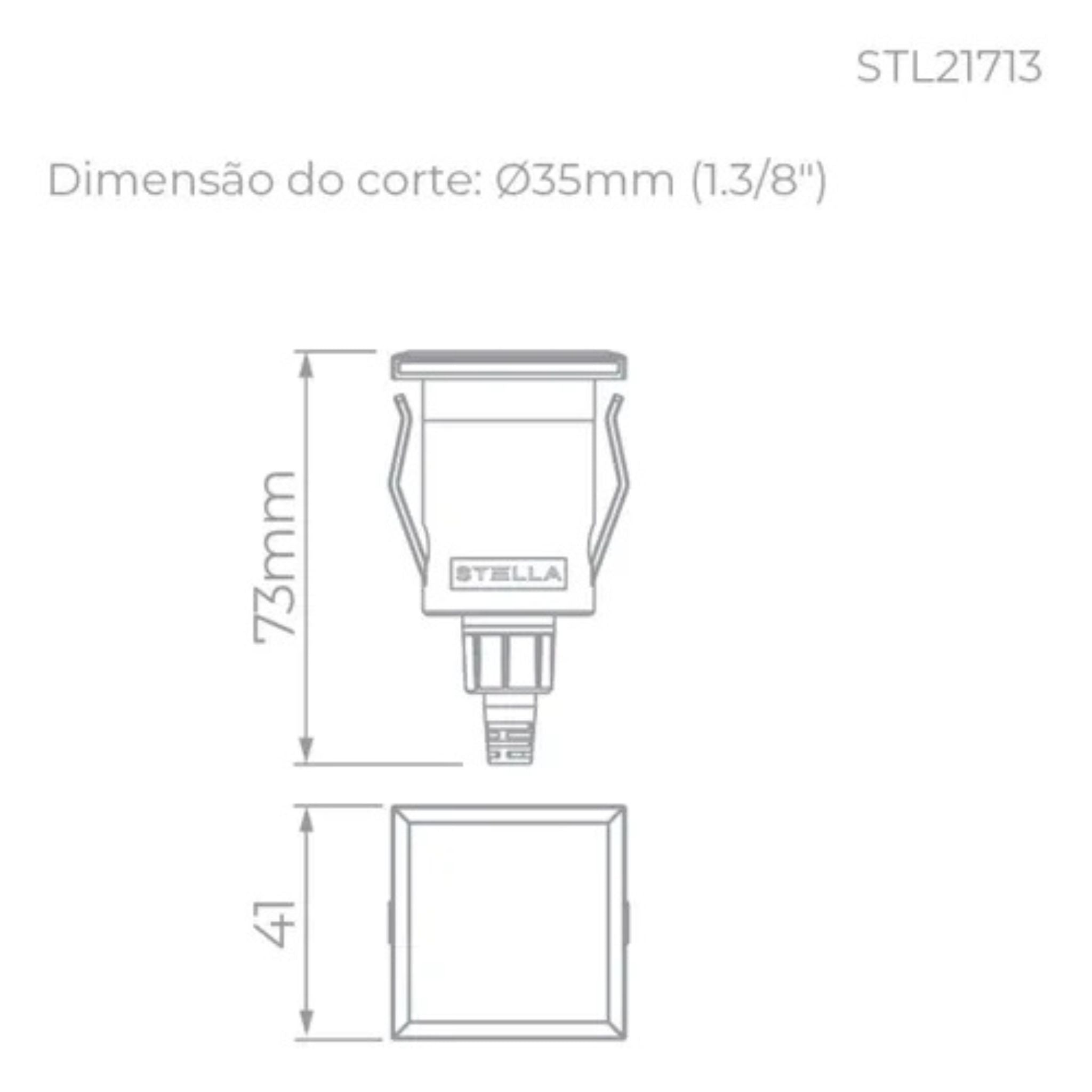 Balizador De Solo Chão Led Way Ring Redondo Externo 3000k 1w 24v Ip67 Stella