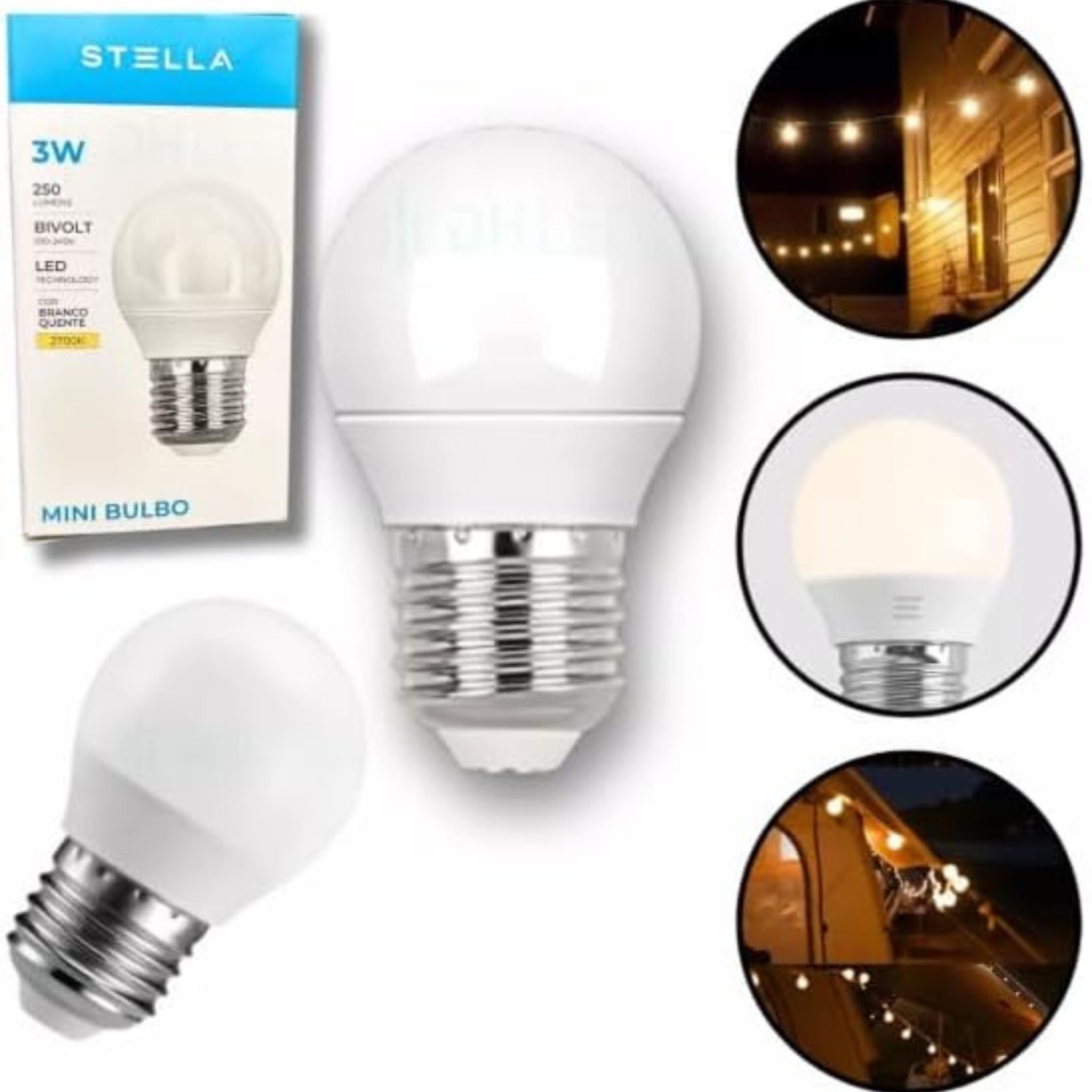 Lâmpada LED Bulbo 3W E27 – Stella