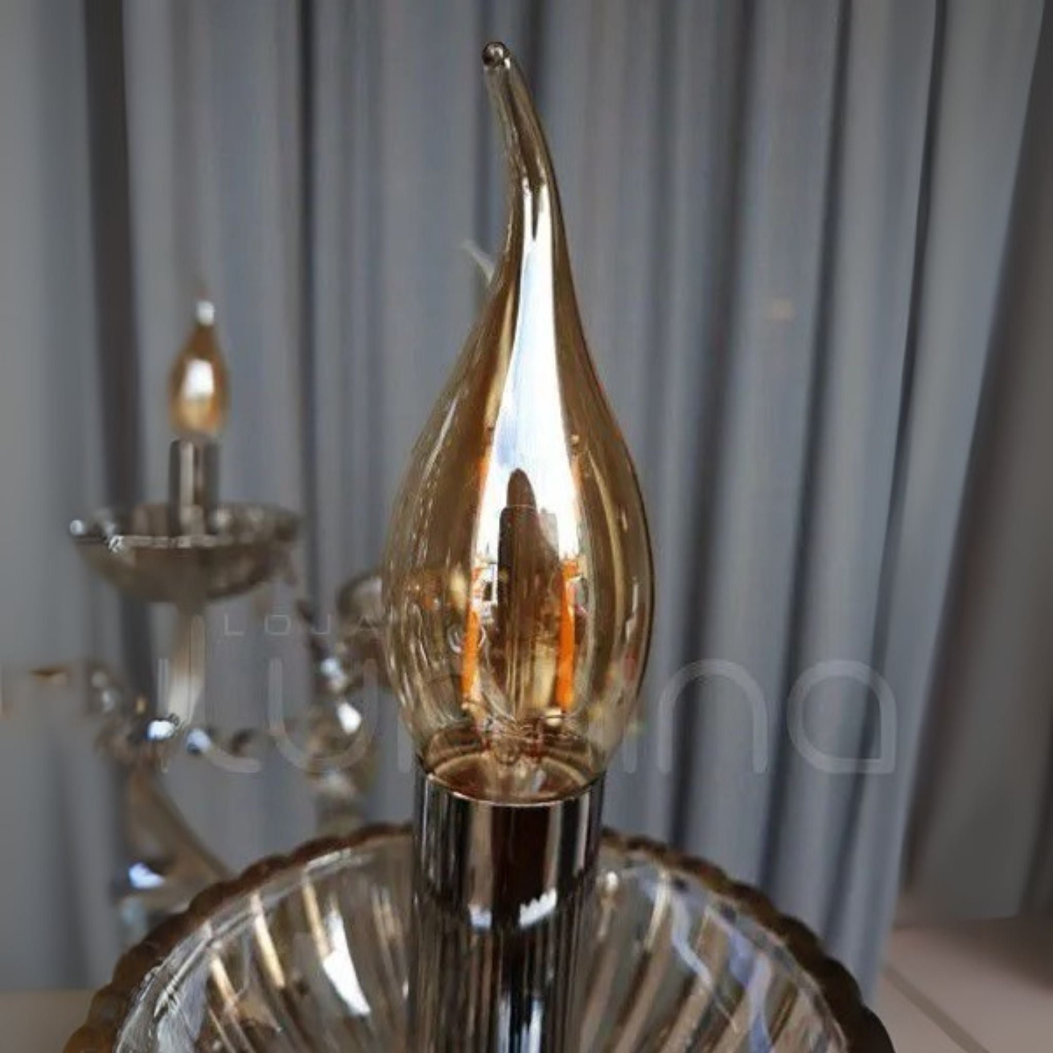 Lâmpada LED Chama Filamento Âmbar Vintage 2W (Eq. 20W) – Opus