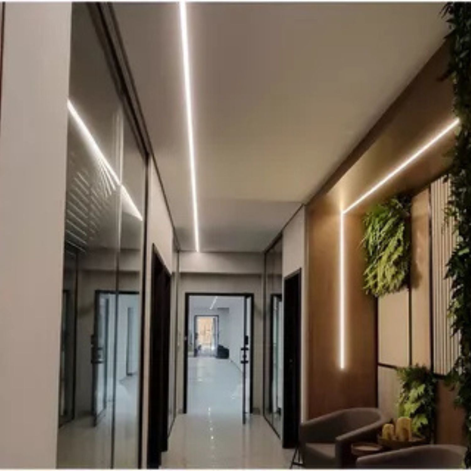 Perfil Linear Embutir Simple Way W15EP - 3 Metros - Interlight