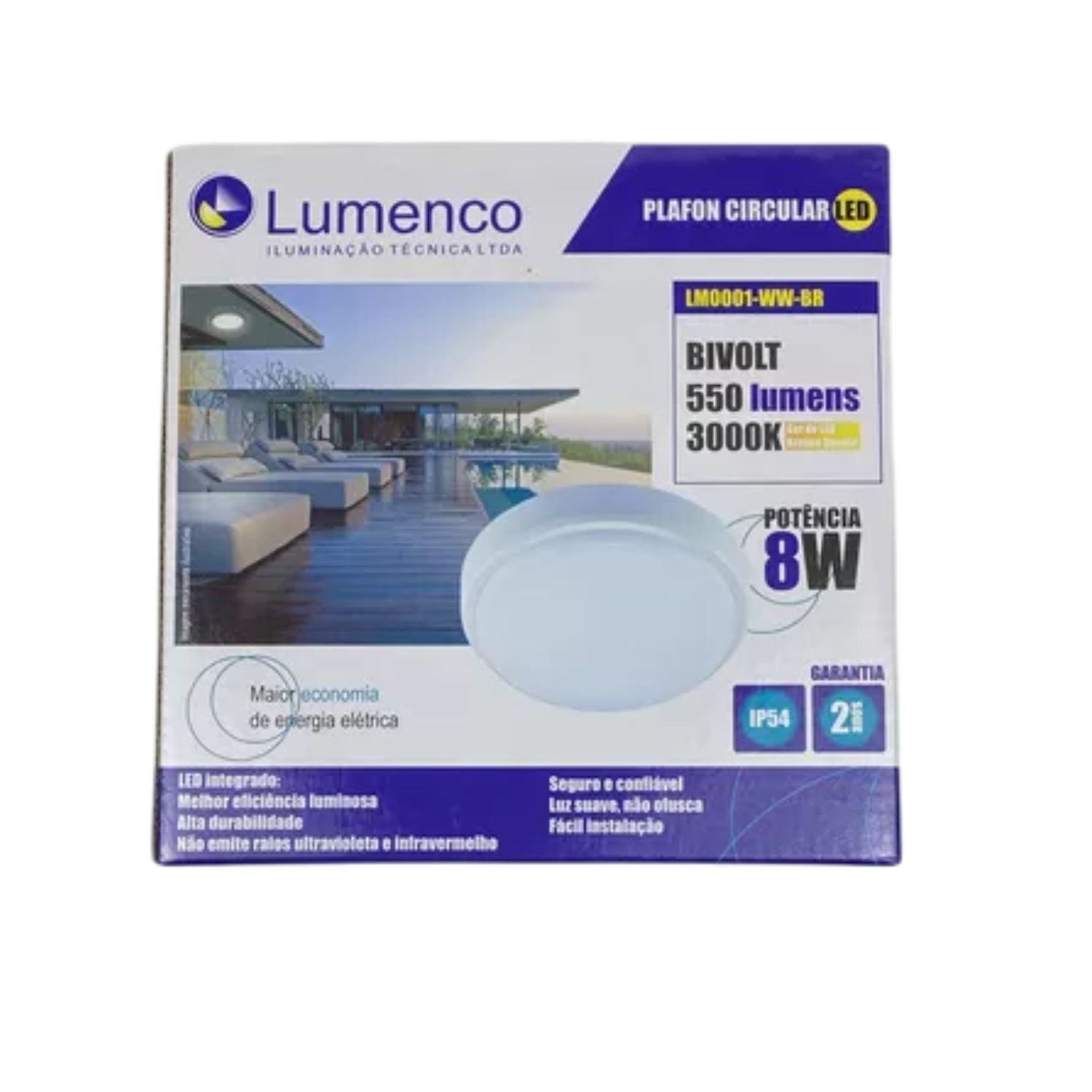 Plafon LED 8W 3000K - Lumenco