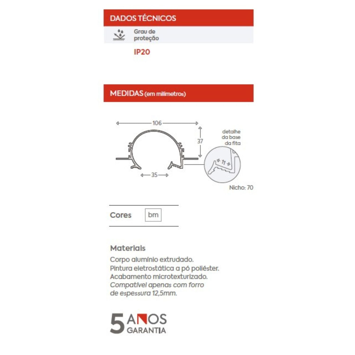 Perfil Jazz Linear Indireto Sem Aba Interlight
