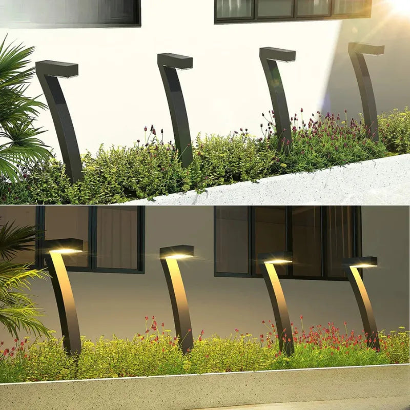 Kit-4-Luminárias-Solares-LED-para-Jardim-Luz-ambiente