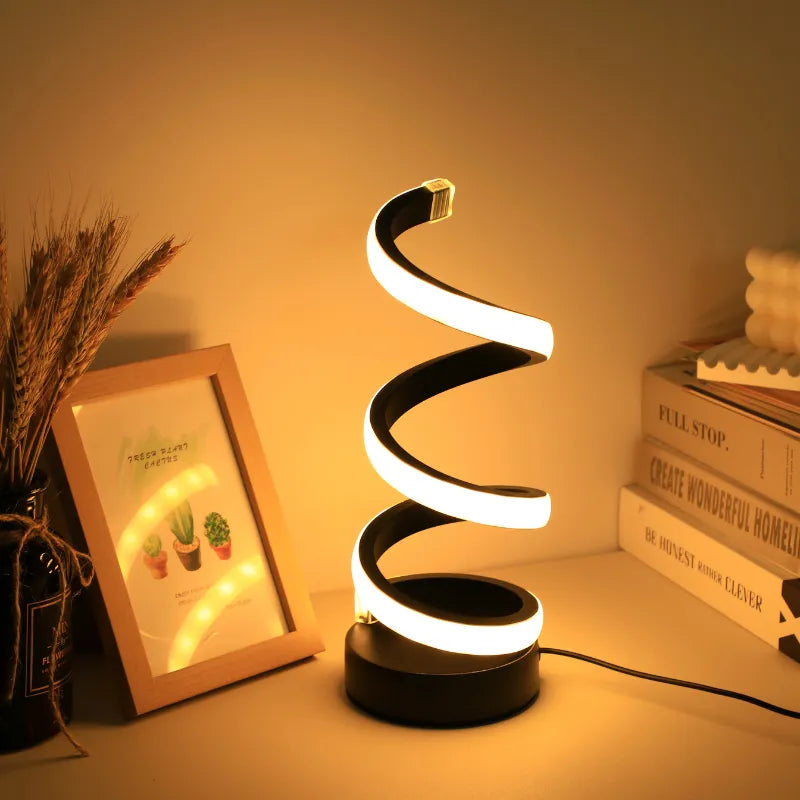 Luminária-de-Mesa-em-Formato-S-Luz-ambiente