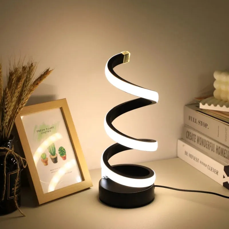 Luminária-de-Mesa-em-Formato-S-Luz-ambiente