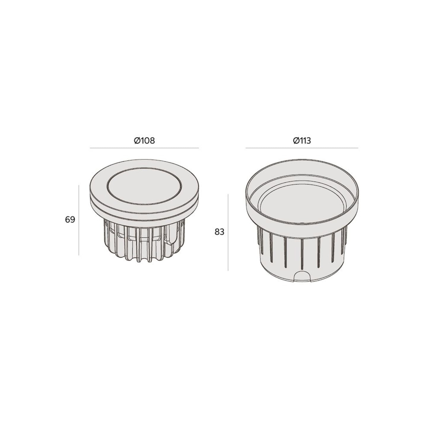 Embutido De Piso e Solo Flat LED 8W - Interlight 3649