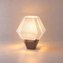 Abajur de Mesa Hexagonal com Lâmpada LED Bivolt