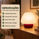 Abajur de Mesa Lumera Cogumelo Mini com Lâmpada LED Bivolt