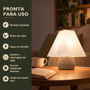 Abajur de Mesa Ayla Drapeado com Lâmpada LED Bivolt