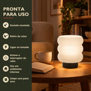 Abajur de Mesa Empilhado com Lâmpada LED Bivolt