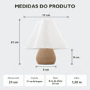 Abajur de Mesa Ayla Drapeado com Lâmpada LED Bivolt