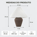 Abajur de Mesa Vitta Sino marrom – medidas