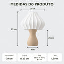 Abajur de Mesa Maia Lanterna com Lâmpada LED Bivolt
