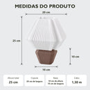 Abajur de Mesa Hexagonal com Lâmpada LED Bivolt