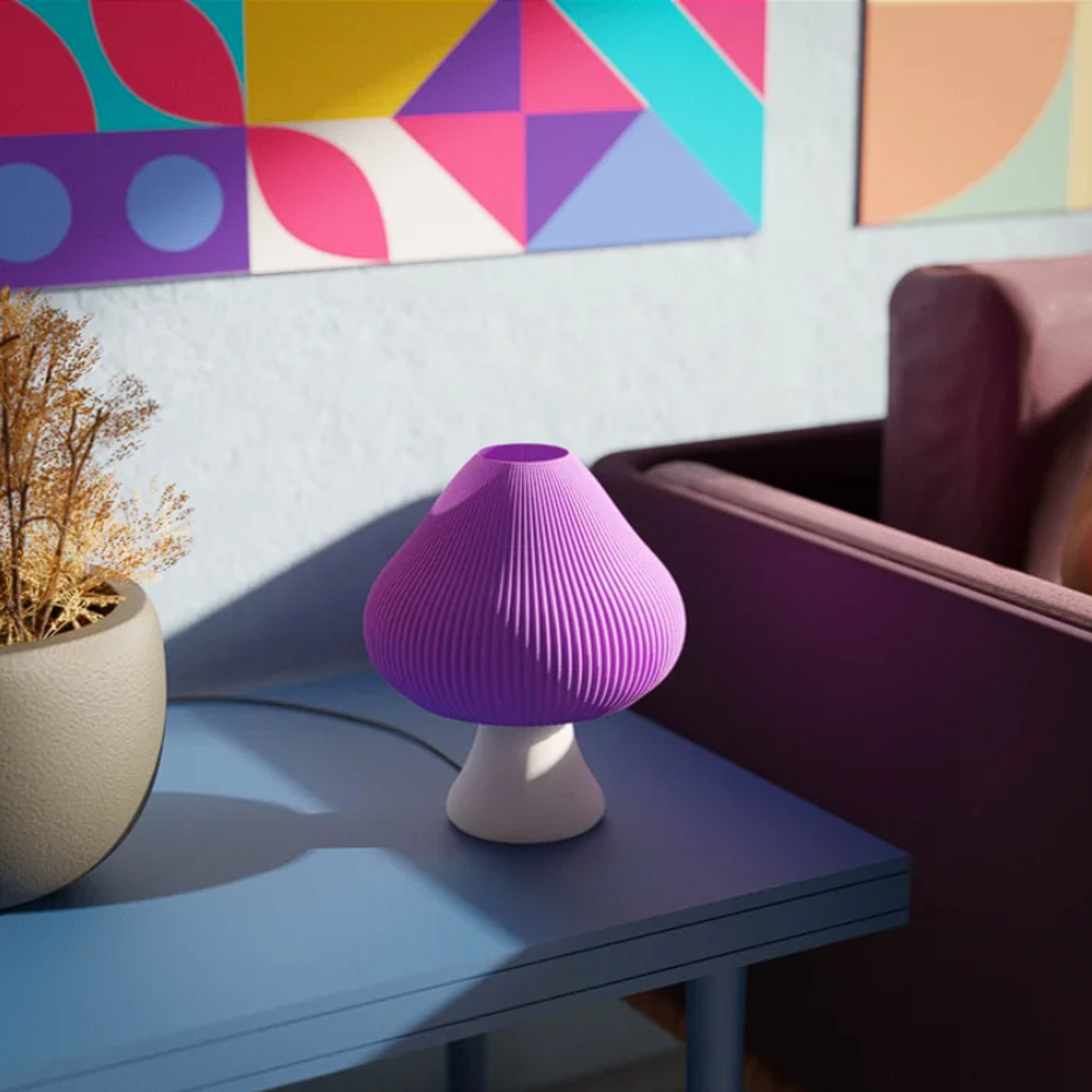 ABAJUR DE MESA LUNA COM LAMPADA LED BIVOLT E27 LUMINÁRIA MODERNA