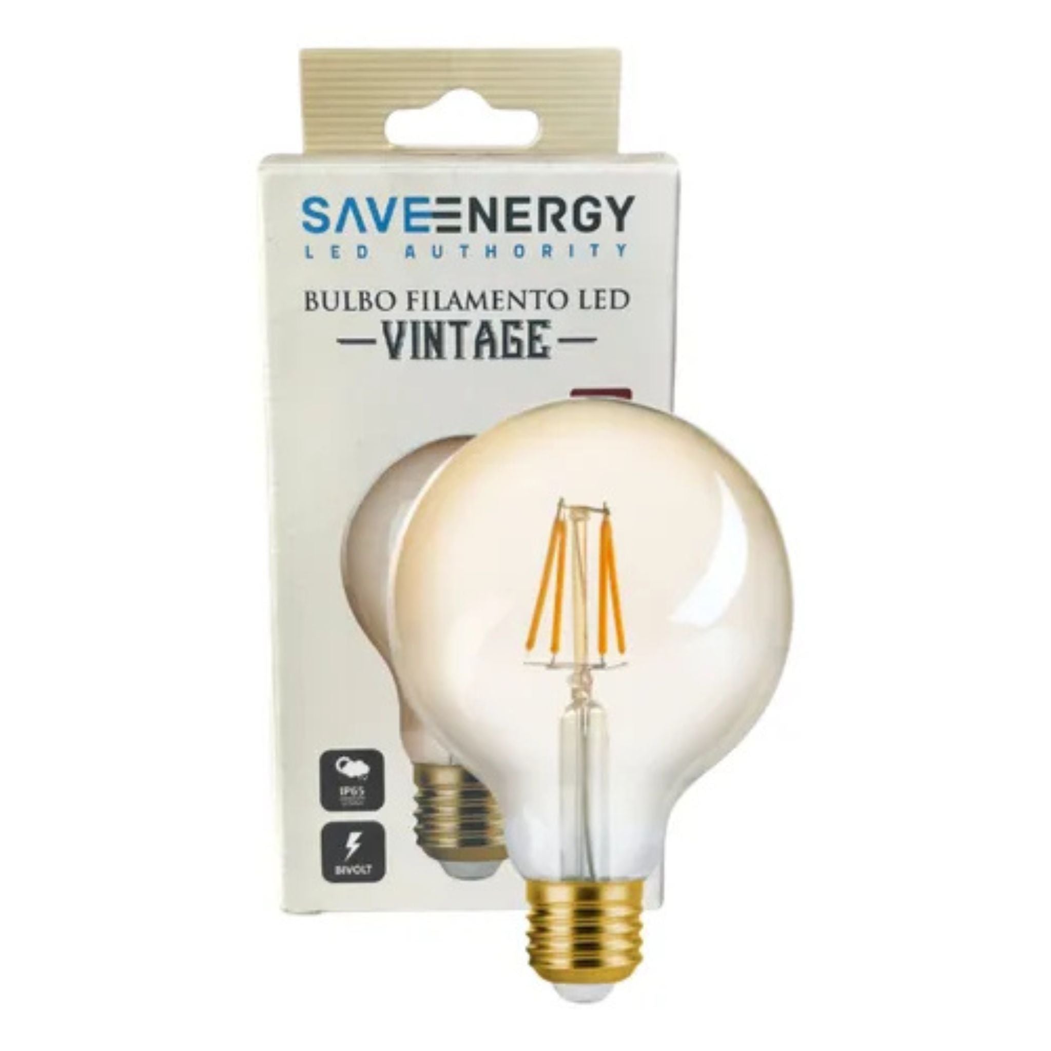 Lâmpada LED G45 Filamento Vintage 4W (Eq. 25W) – SaveEnergy