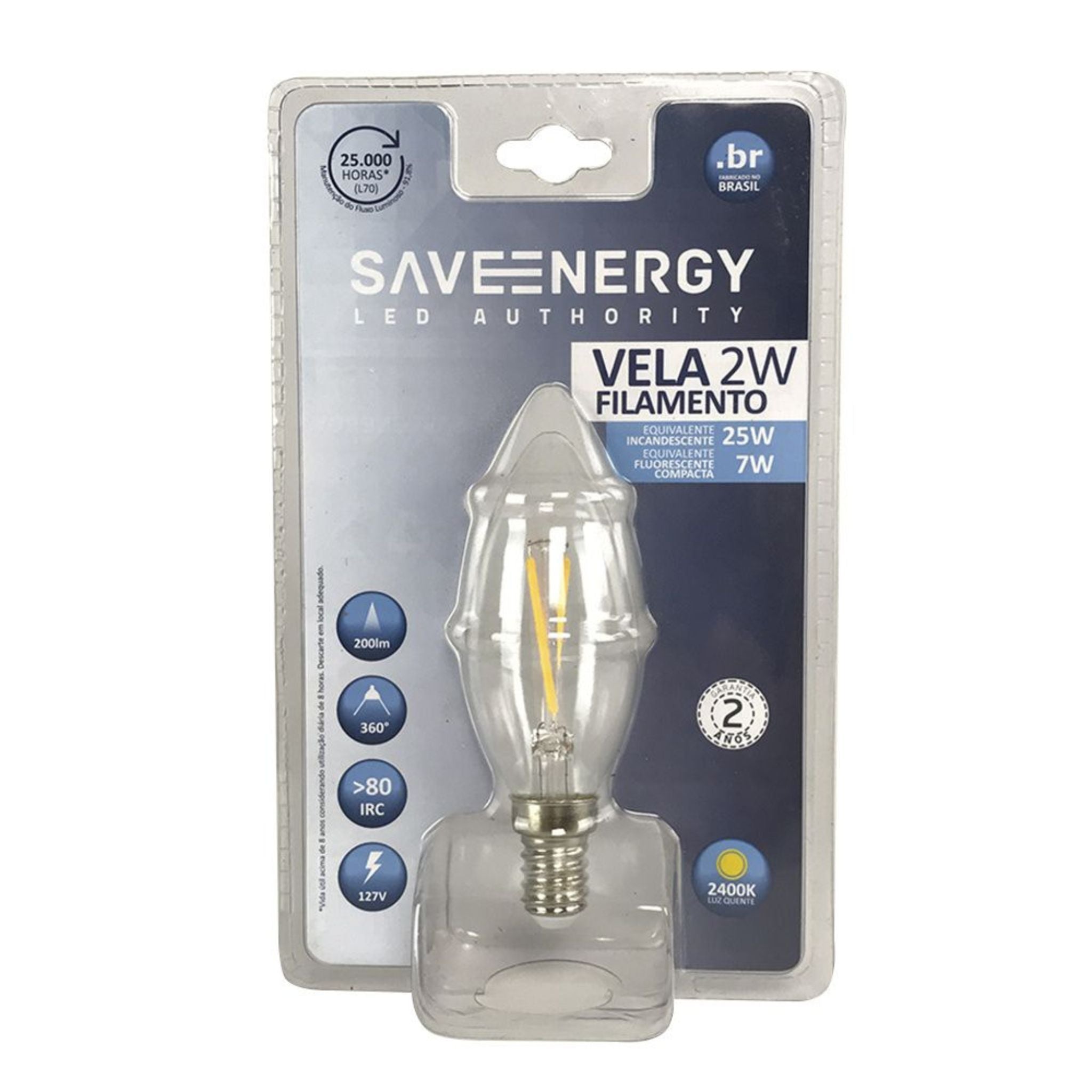 Lâmpada LED Vela 2W (Equiv. 25W) E14 – SaveEnergy