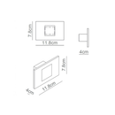 BALIZADOR DE PAREDE LED 0,65W 2700K 30LM 120° IP66 BIVOLT INTERLIGHT