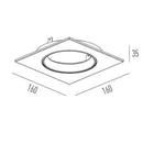 Spot Embutir Orientável Face Plana AR 111  - Interlight 0157