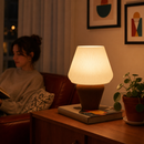 ABAJUR DE MESA AURA COM LAMPADA LED BIVOLT E27 LUMINÁRIA MODERNA
