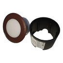 Mini Balizador de Solo Coin LED 0,3W 2700K IP66 Interlight 3971 marrom café – fundo branco