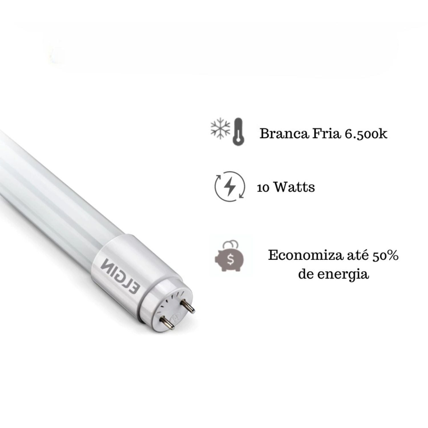Lâmpada LED Tubular 10W T8 - Elgin