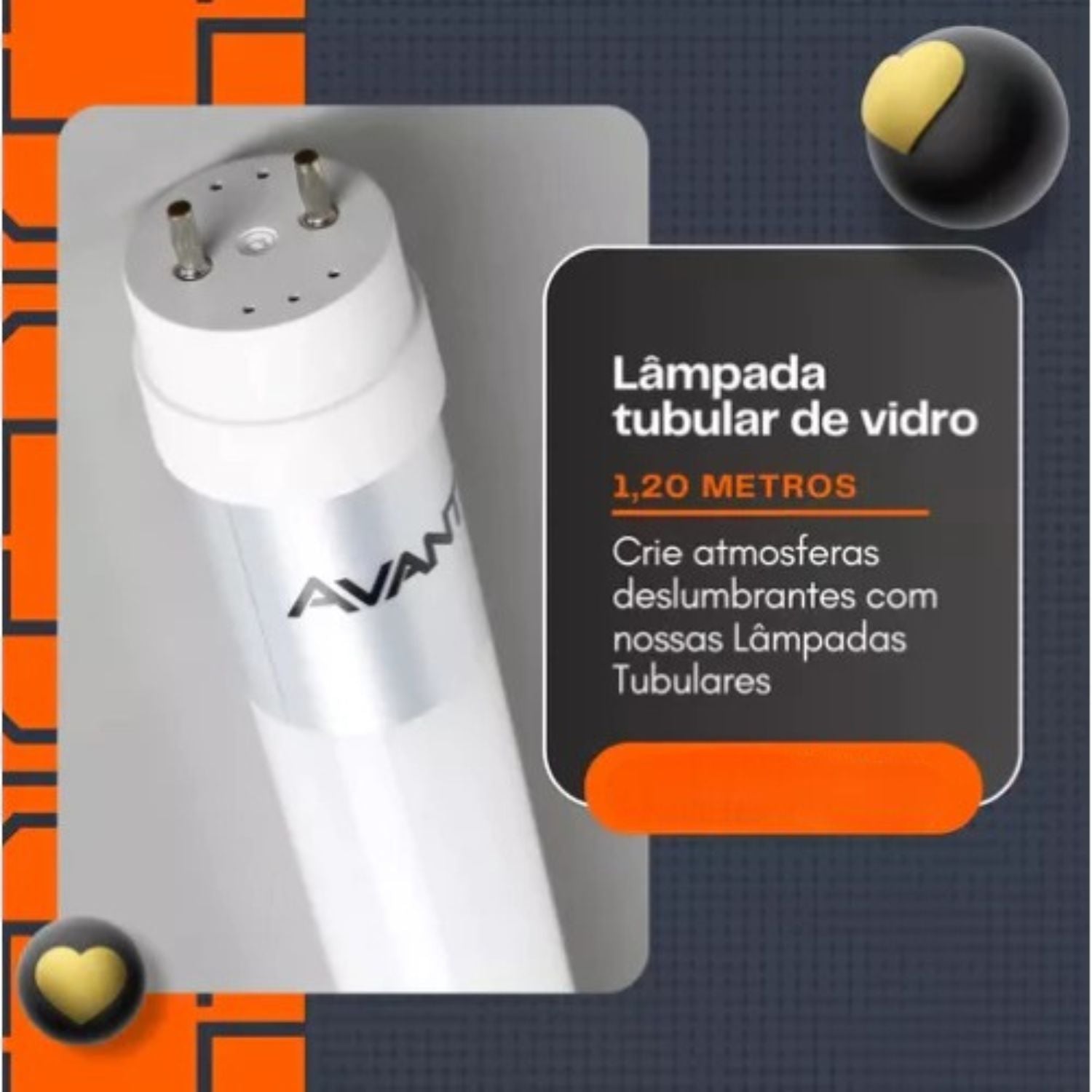 Lâmpada Tubular LED T8 18W 1,20M - Avant