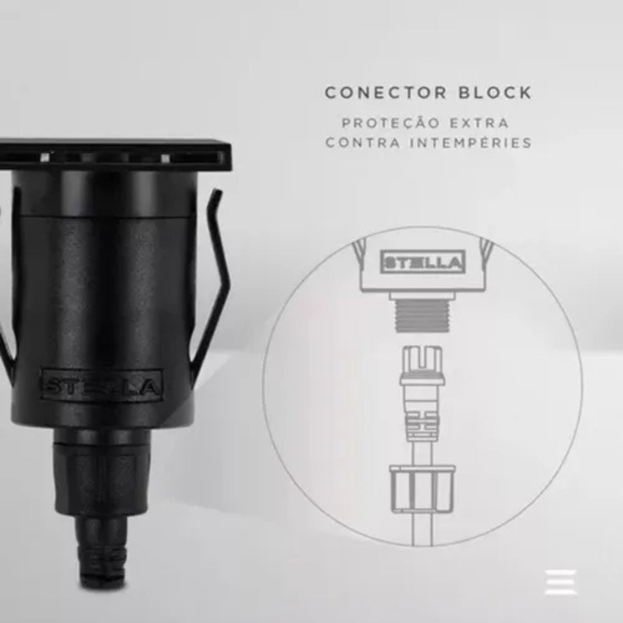 Balizador Solo Way Side 1 facho Stella 1,5w 3000k 24V