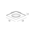 Spot Embutir Orientável Quadrado Face Plana AR70  - Interlight 0090