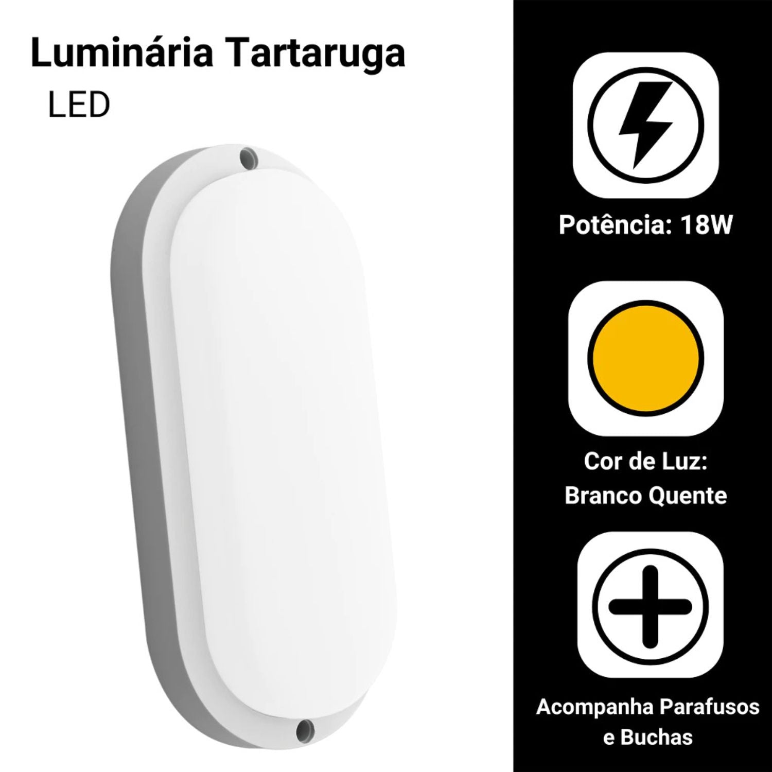 Arandela Tartaruga LED 18W