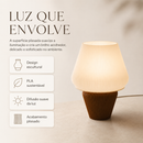 ABAJUR DE MESA AURA COM LAMPADA LED BIVOLT E27 LUMINÁRIA MODERNA