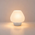 Abajur de Mesa Lumera Cogumelo Mini branco – aceso