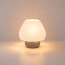Abajur de Mesa Lumera Cogumelo Mini capuccino – aceso