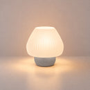 Abajur de Mesa Lumera Cogumelo Mini cinza claro – aceso